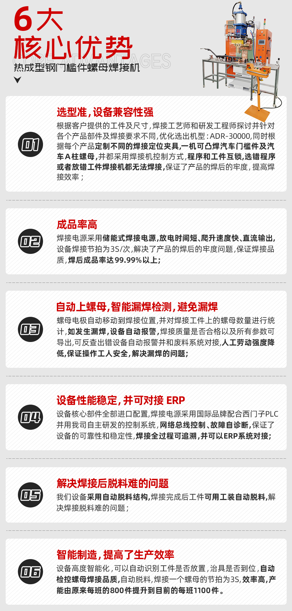热成型钢门槛件螺母黄瓜视频污免费机核心优势